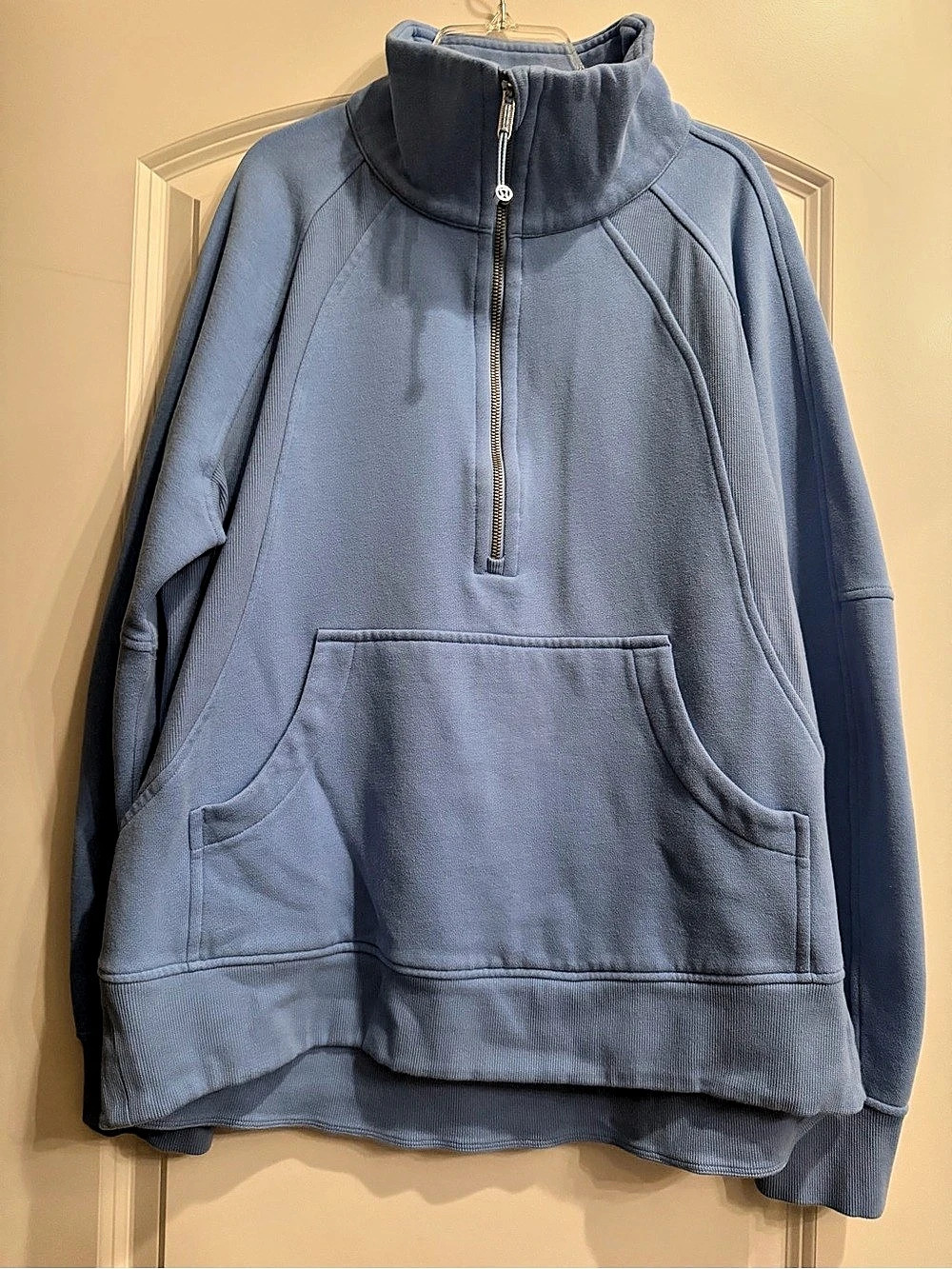 lululemon Scuba Oversized Funnel-Neck Half Zip Hoodie. Sky Blue. Size M/L. EUC.